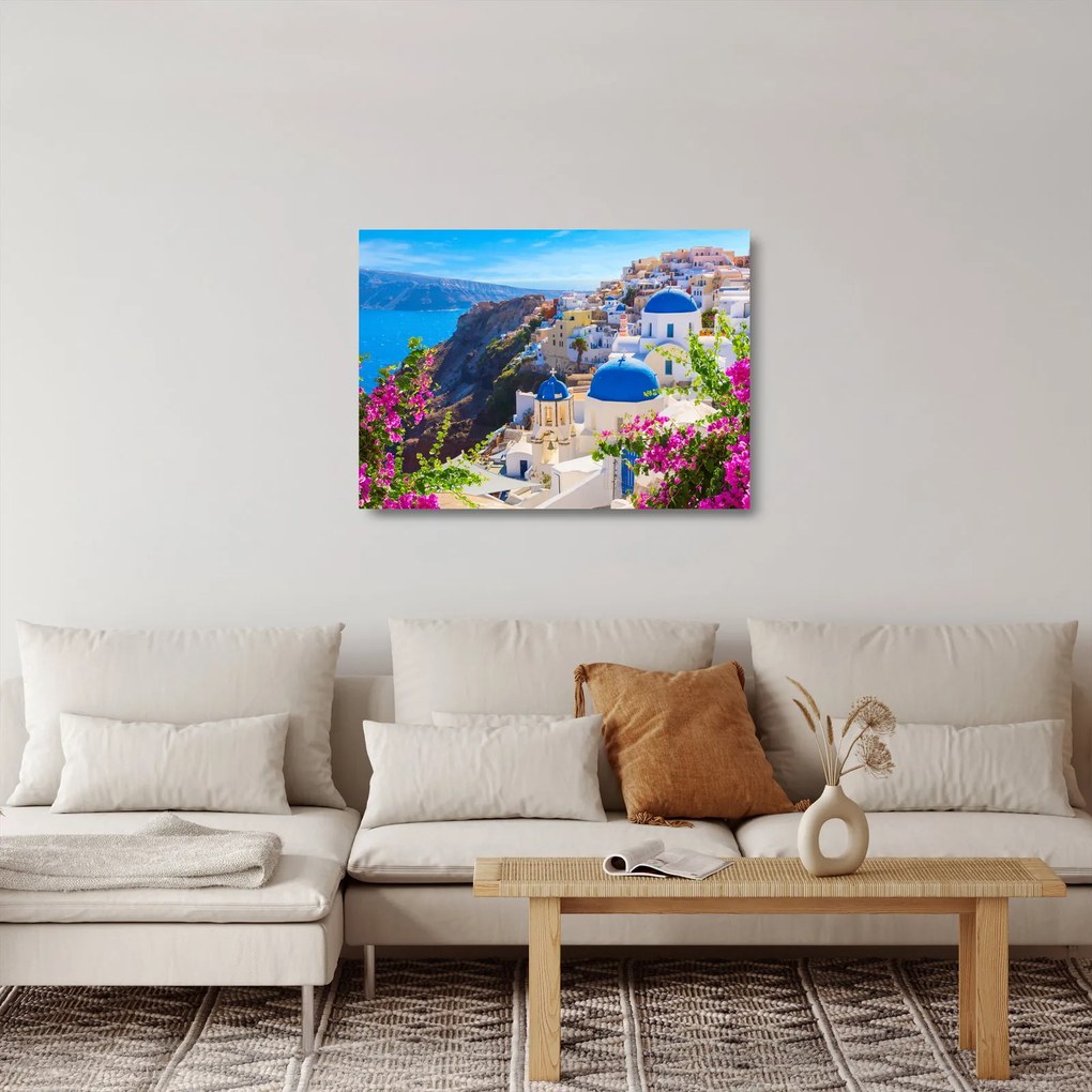 Obraz na szkle - Santorini, Grecja (70x50 cm)