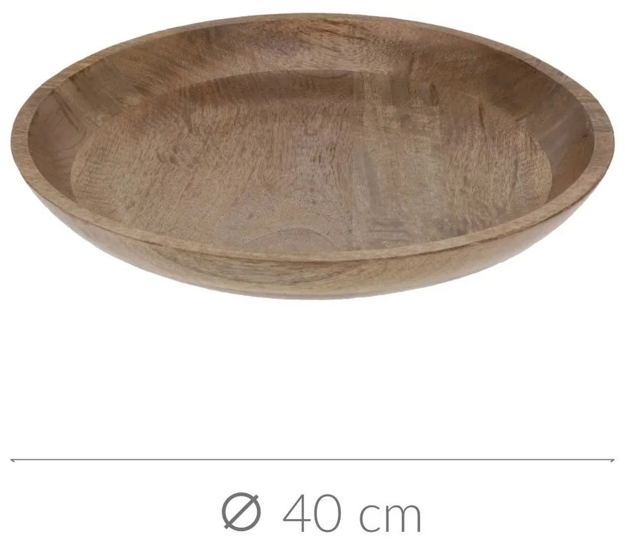 Misa dekoracyjna z drewna mango, Ø 40 cm