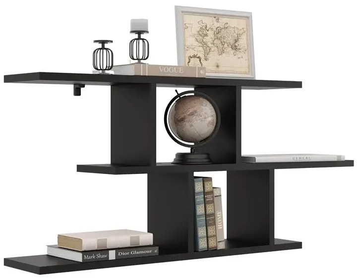 Czarna minimalistyczna półka ścienna N4-F01