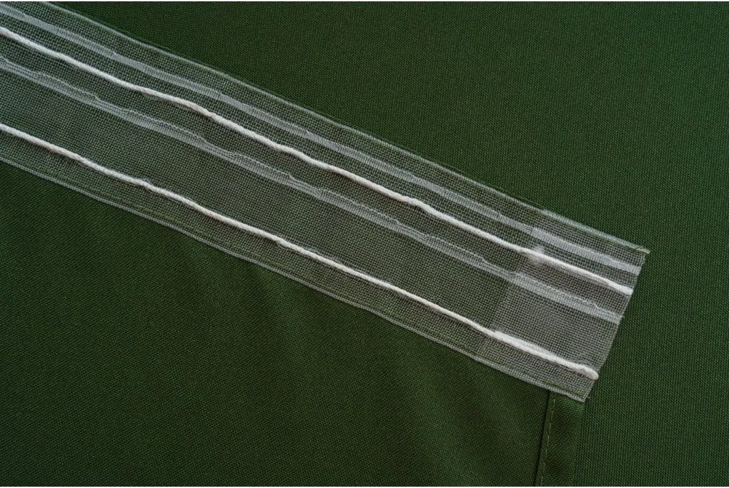 Zasłona OXFORD LIGHT 140x270 cm, ciemnozielona Zawieszanie: Taśma z wiązaniami