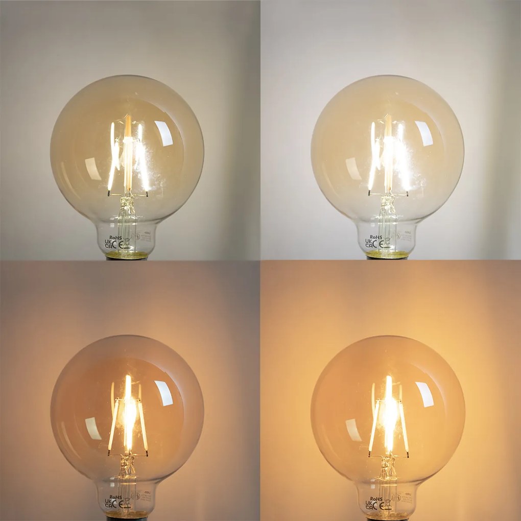 Zestaw 5 ściemnialnych żarówek LED E27 G95 4,9W 320 lm 2500K