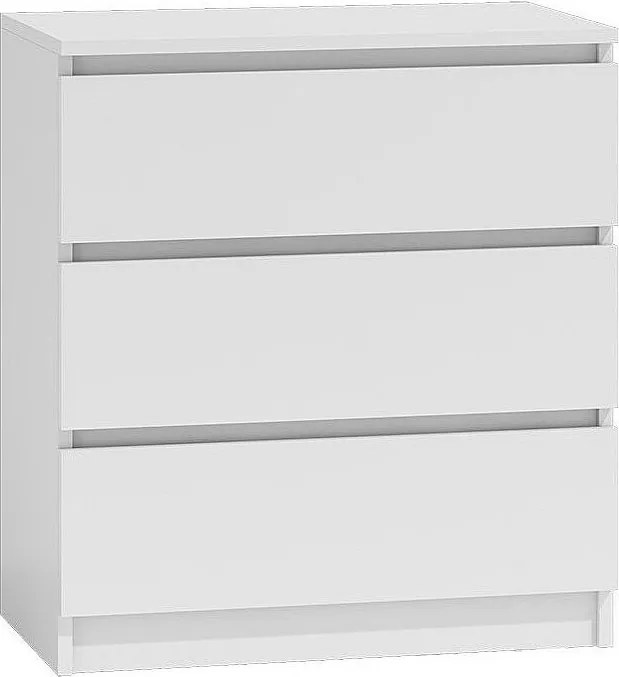 Komoda Malwa M3|  Biała |70x40x75 cm | 3 szuflady