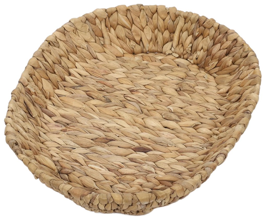 Kosz owalny pleciony z hiacyntu wodnego BRAID, 28 x 35 cm