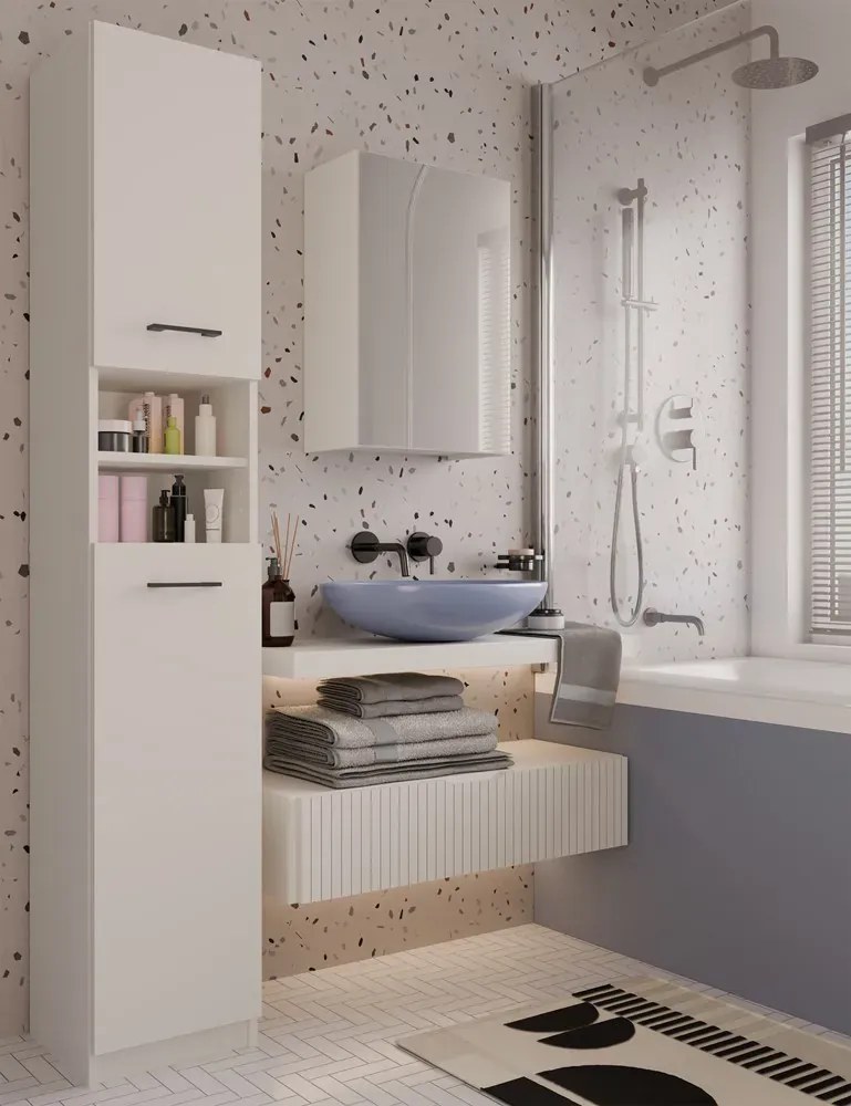 Kaszmirowa lustrzana szafka łazienkowa górna G1-A62