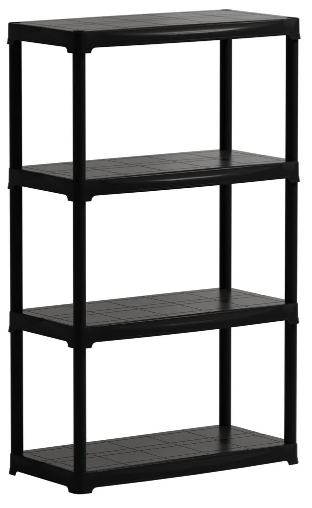 Regał plastikowy TEMPO, 1330 x 800 x 400 mm, 4 półek