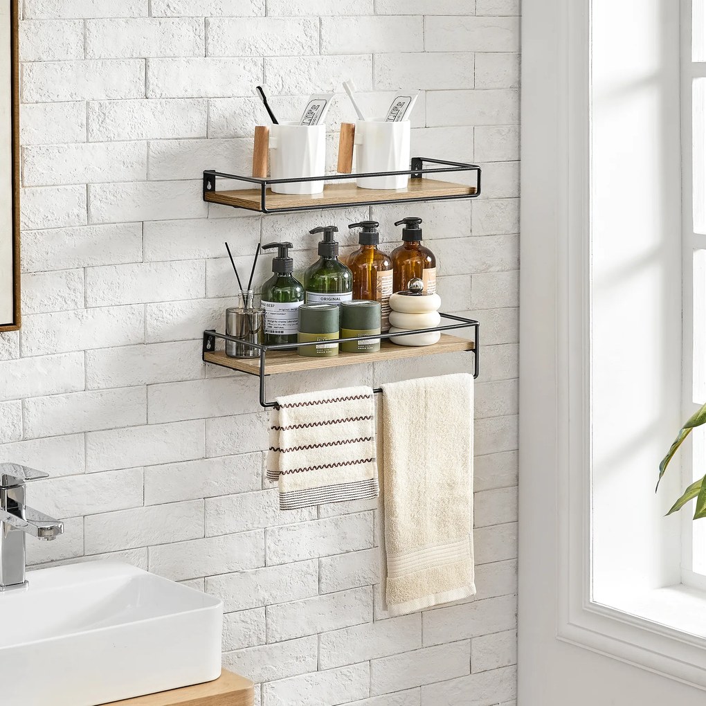 Zestaw 2 półek wiszących - sonoma - LWS441B11