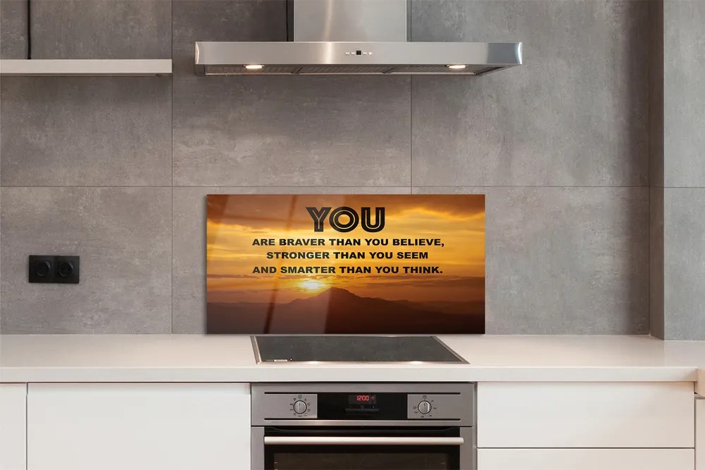 Szkło Ozdobne do Kuchni Napis pod Słońcem