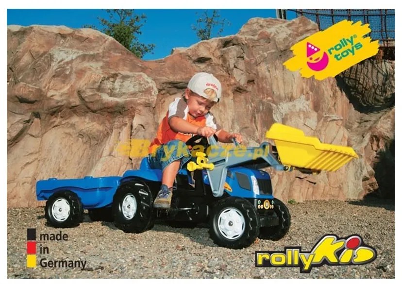 Rolly toys rollykid traktor new holland z łyżką i przyczepą