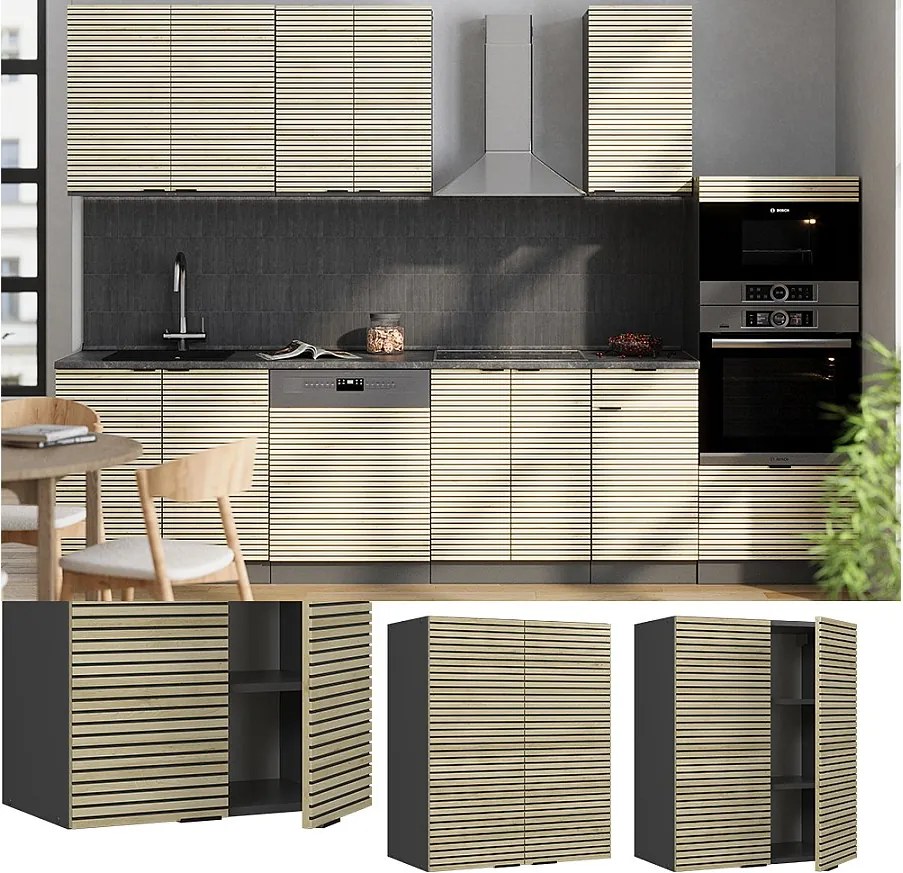 Szafka ścienna panel dębowy 60x34.1x72 fame-line