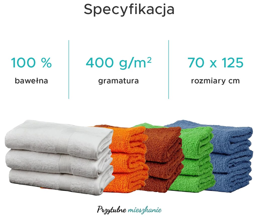 Ręcznik kąpielowy SOFT 70x125 cm pomarańczowy, 100% bawełna