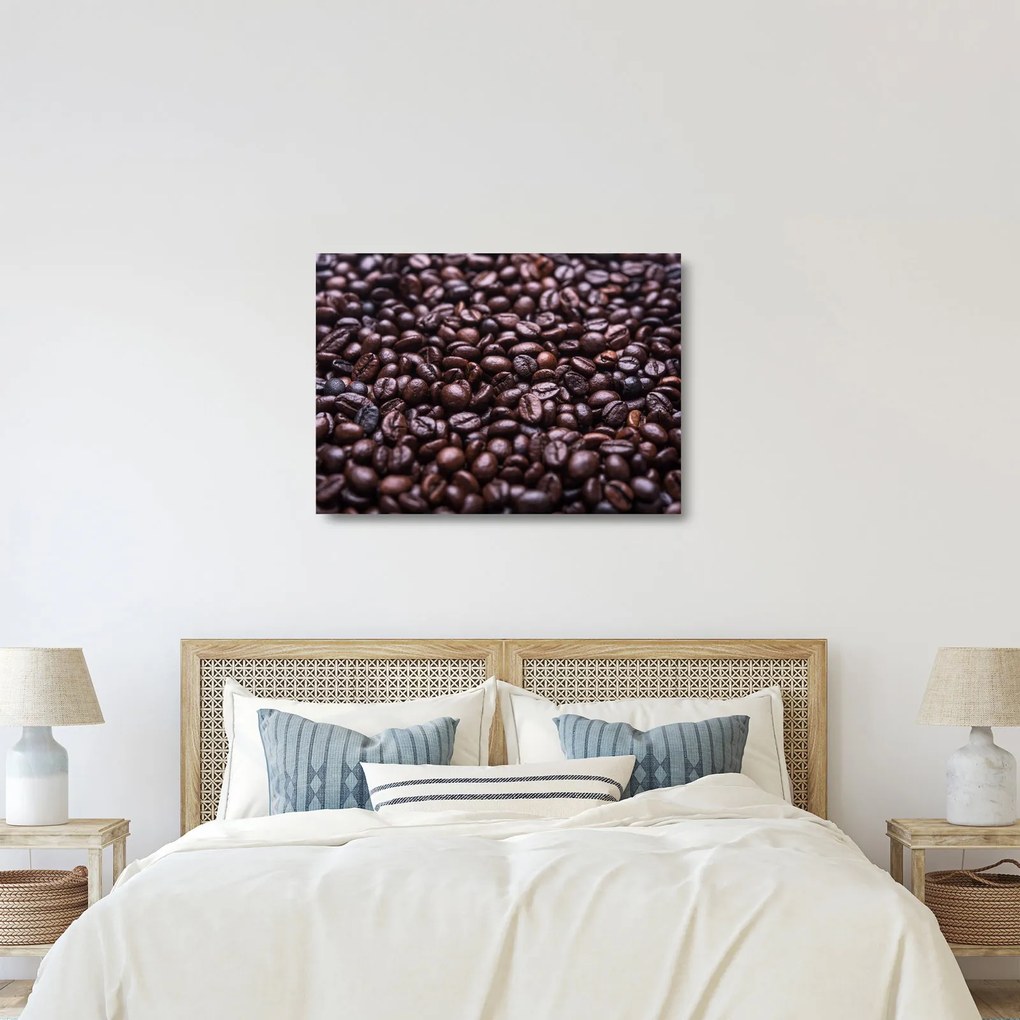 Obraz na szkle ziaren kawy (70x50 cm)