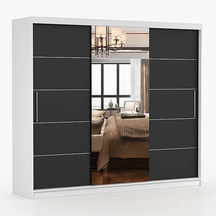 Szafa przesuwna ALBA II 250 cm + lustro