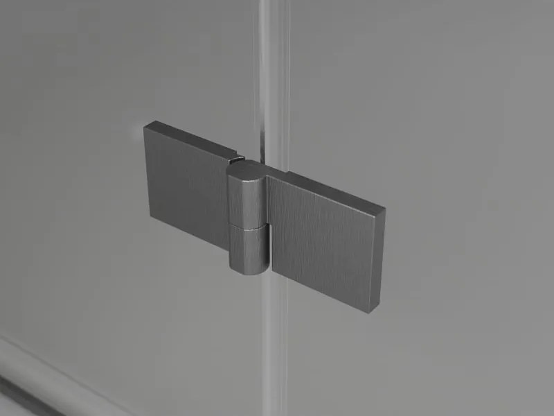 Mexen Lunar L drzwi prysznicowe uchylne prawe 105 cm, transparent, gun gray szczotkowany - 834L-105-000-66-00-P