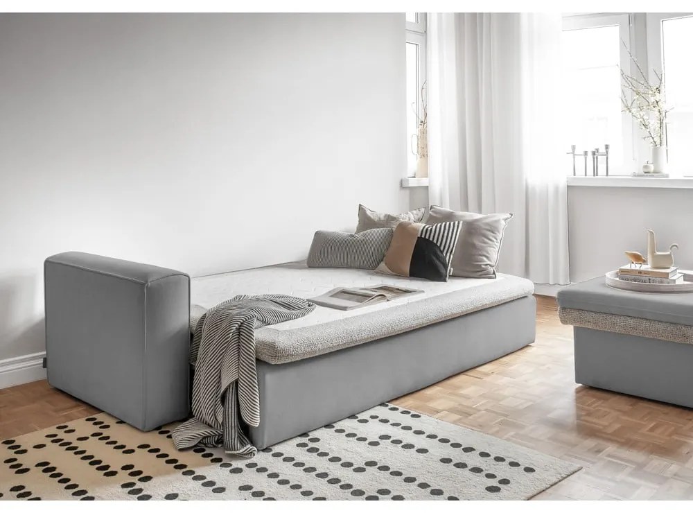 Jasnoszara rozkładana sofa 237 cm Wilson – Miuform