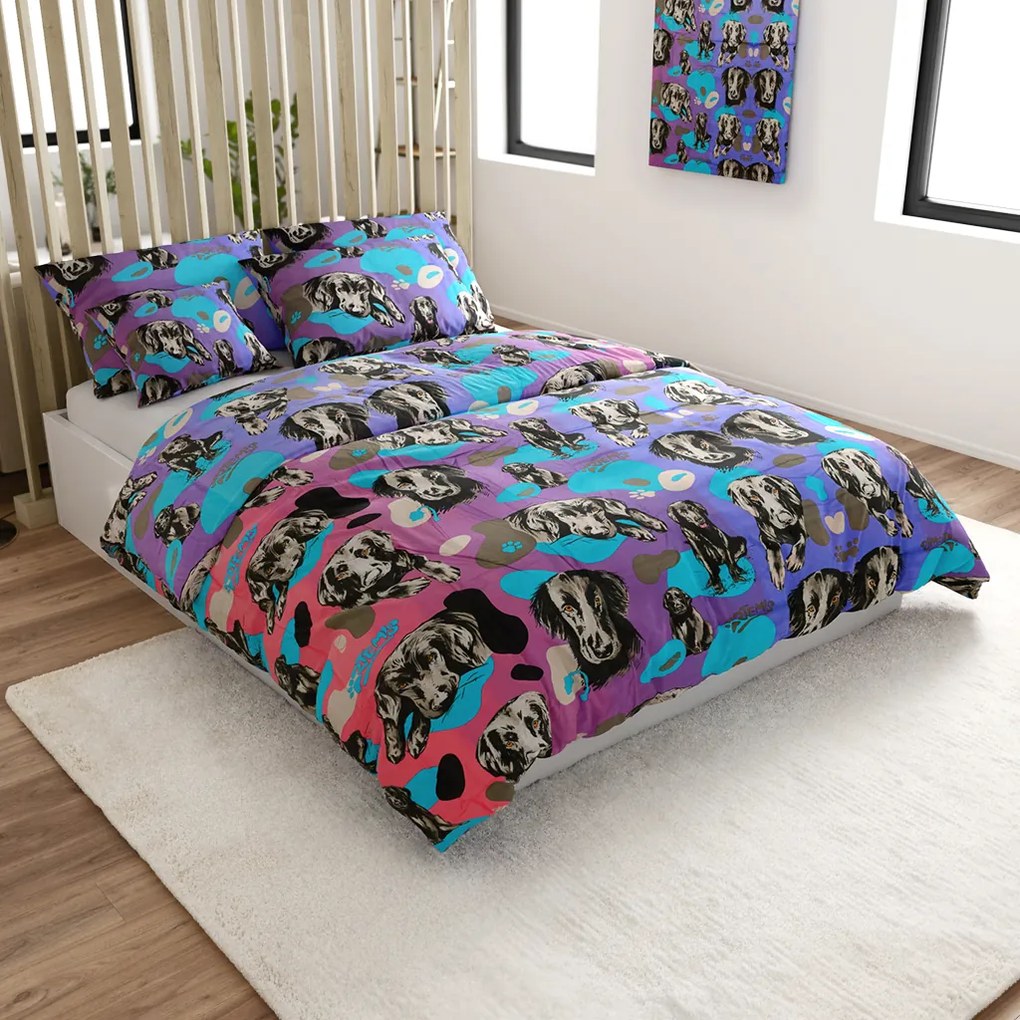 PrzytulneMieszkanie.pl PrzytulneMieszkanie.pl Bawełniana pościel ARTEMIS różowo-fioletowa, 100% bawełna Rozmiar pościeli: 70 x 90 cm | 140 x 200 cm