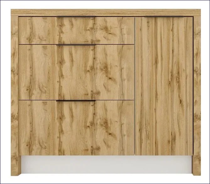 Wyspa kuchenna grafit + dąb artisan - Cristal 3X