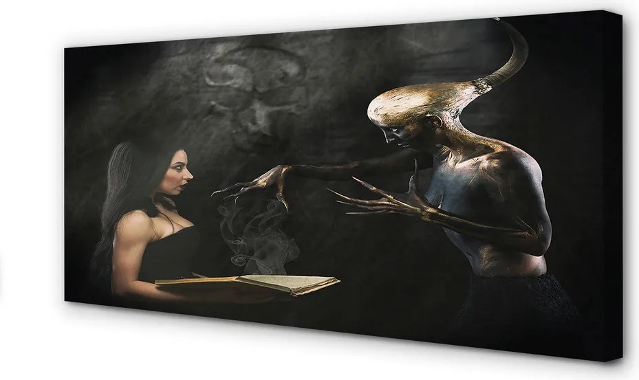 Obraz drukowany na płótnie Kobieta jako Mroczna Postać