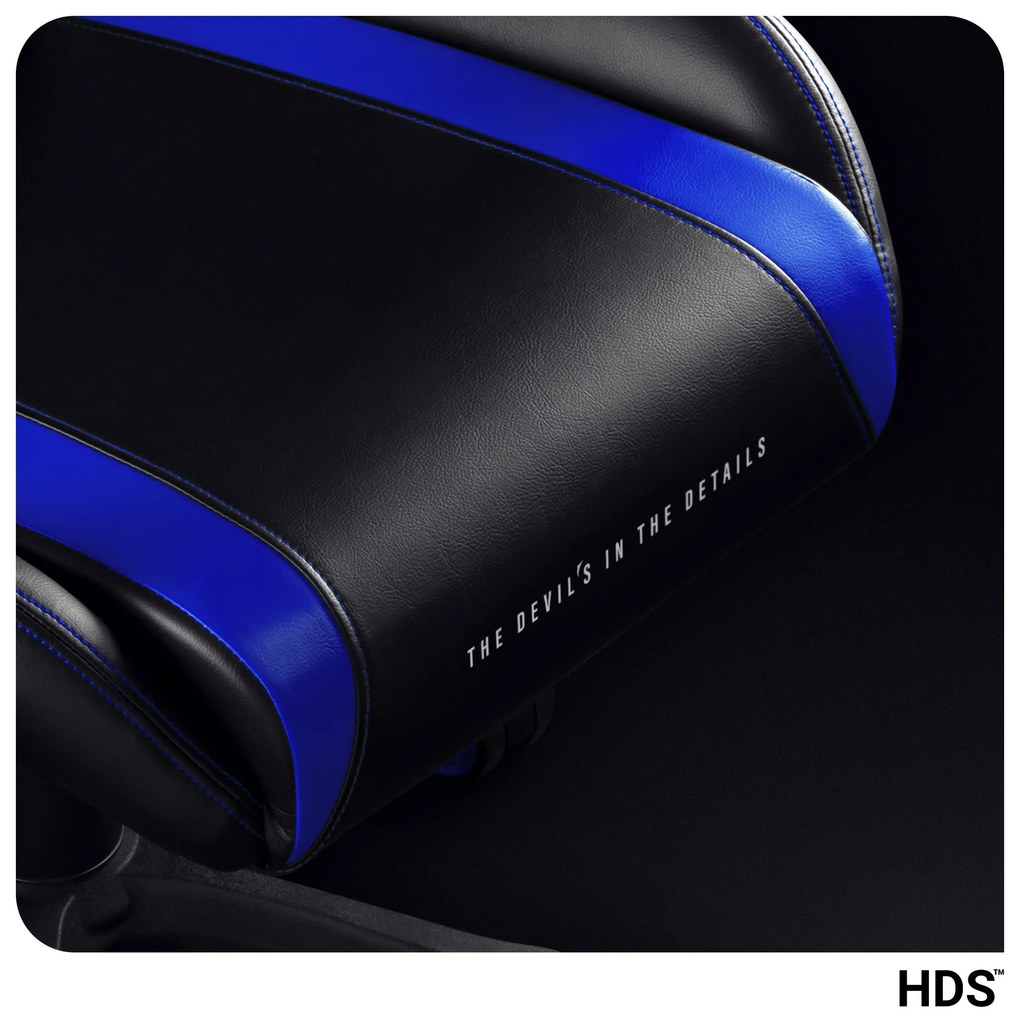 Fotel gamingowy Diablo X-Horn 2.0 Normal Size, czarno-niebieski