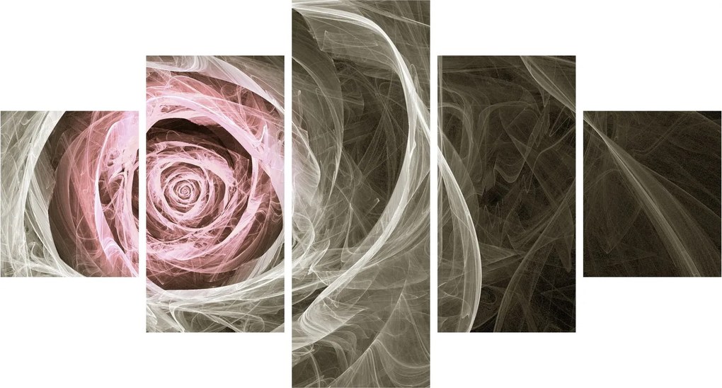 Obraz - Abstrakcyjny róż jasnoróżowy (125x70 cm)