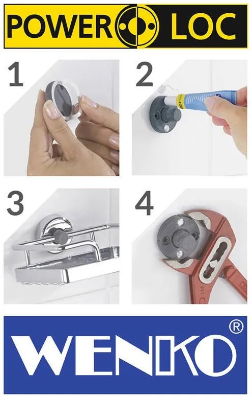 Elementy montażowe Power-Loc, adapter - baza do serii Premium i Classic, WENKO