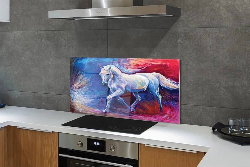 Szklany Panel Sylwetka Konia