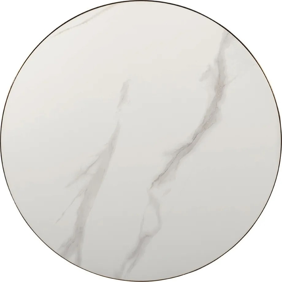 Stolik pomocniczy glamour z ceramicznym blatem w połysku Aries