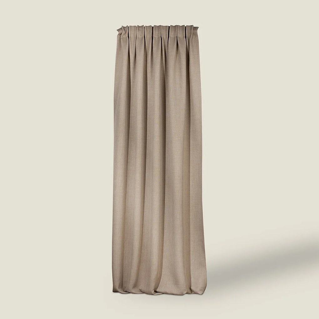 Zasłona zaciemniająca na taśmie marszczącej blackout strukturalny beżowy140 x 280 cm 1 szt.