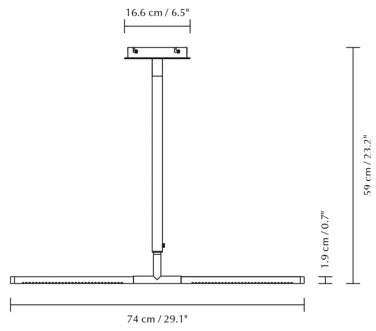 Czarna metalowa lampa wisząca LED z metalowym kloszem Omni Ceiling – UMAGE