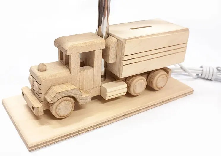 Biała lampka dziecięca ciężarówka ze skarbonką - S190 E4-H82