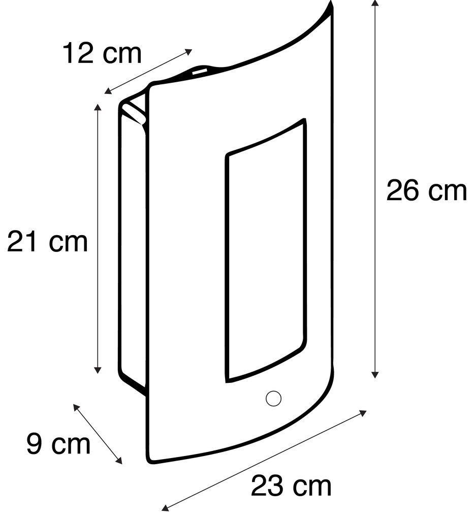 Zewnetrzna Lampa ścienna zewnętrzna antracytowa IP44 czujnik zmierzchu - Emmerald Nowoczesny Oswietlenie zewnetrzne