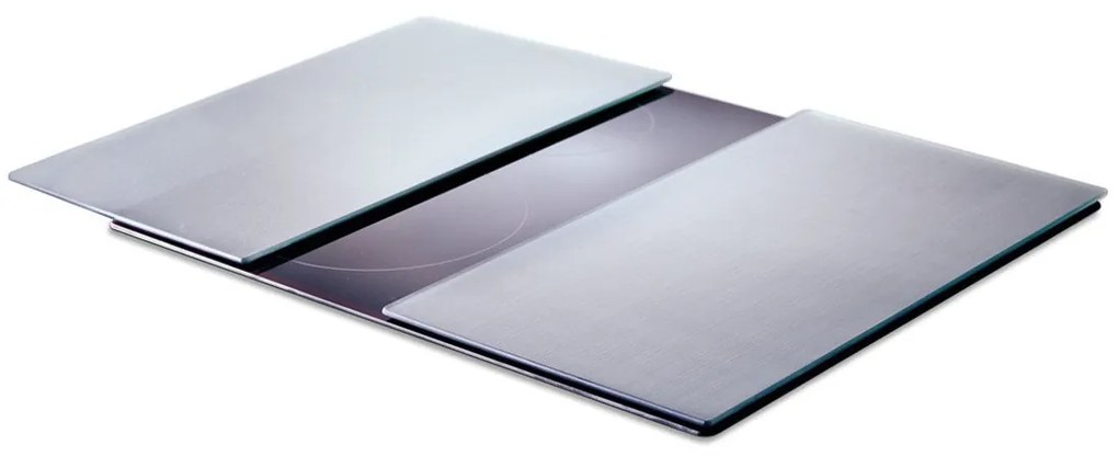 Szklane płyty ochronne METAL na kuchenkę – 2 sztuki, ZELLER