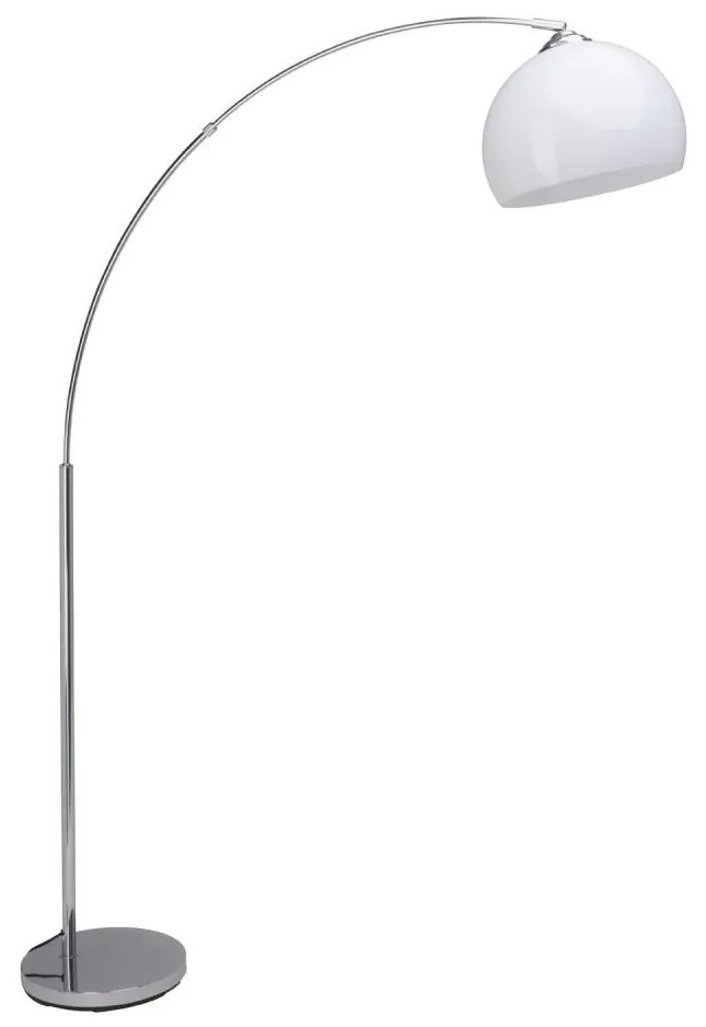 Brilliant - Lampa stojąca VESSA 1xE27/60W/230V chrom połysk/biały
