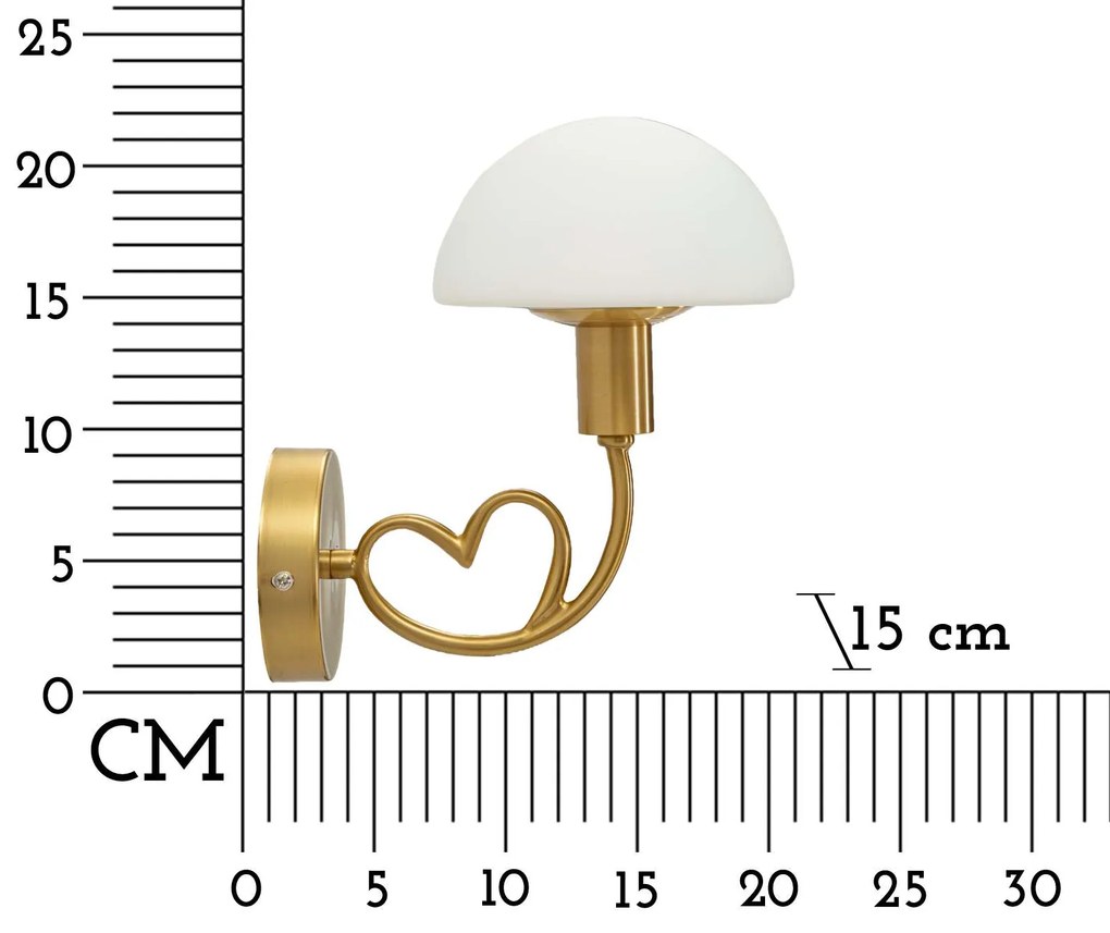 Lampa ścienna LOVY, 23 x 15 x 22 cm