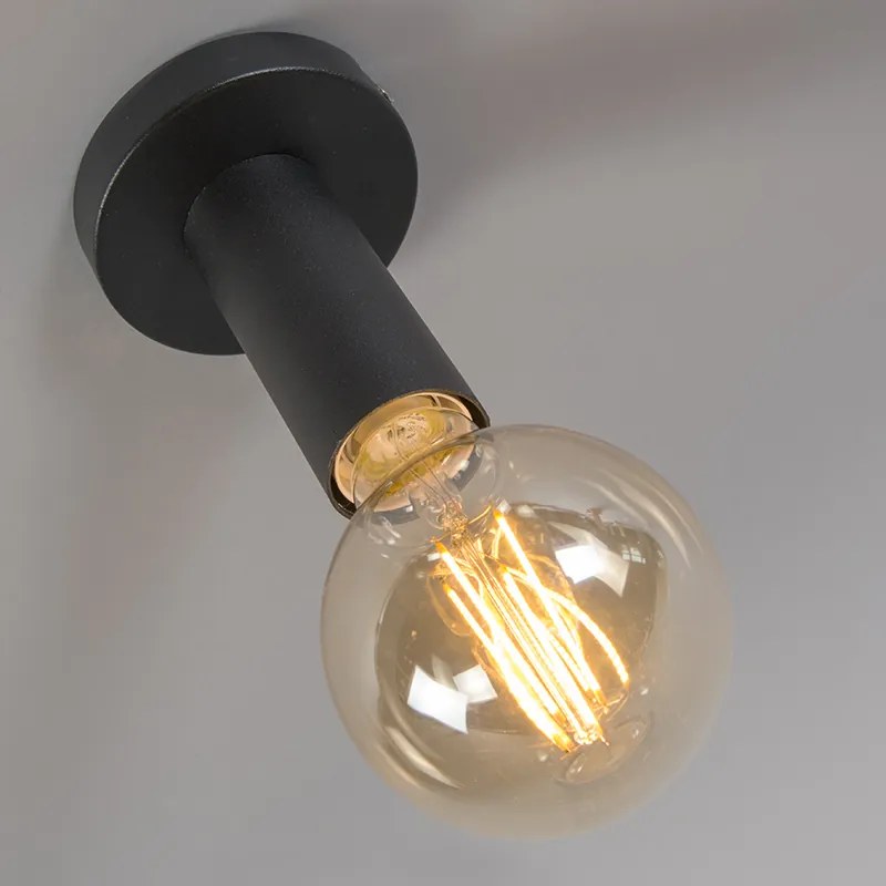 Nowoczesna lampa sufitowa czarna - FacilDesignerski Oswietlenie wewnetrzne
