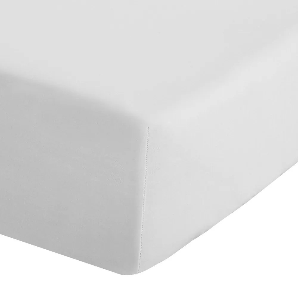 Białe prześcieradło z perkalu z gumką 150x200 cm Easy Iron Percale – Catherine Lansfield