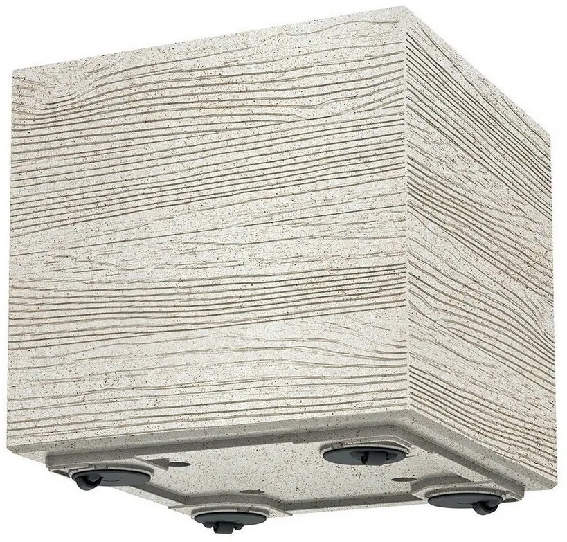 Doniczka MADERA SQUARE ECO WOOD 28,8 cm, biały, S