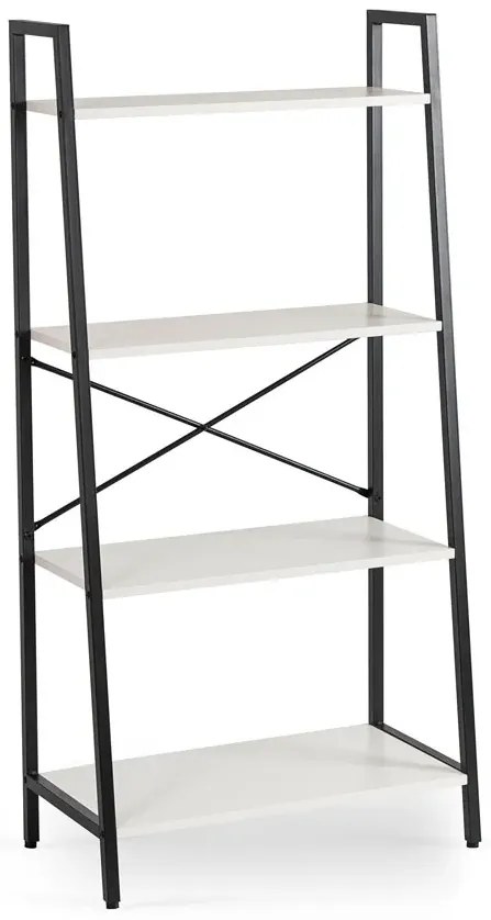 Metalowy otwarty regał w stylu loft czarny + biały - Karlon