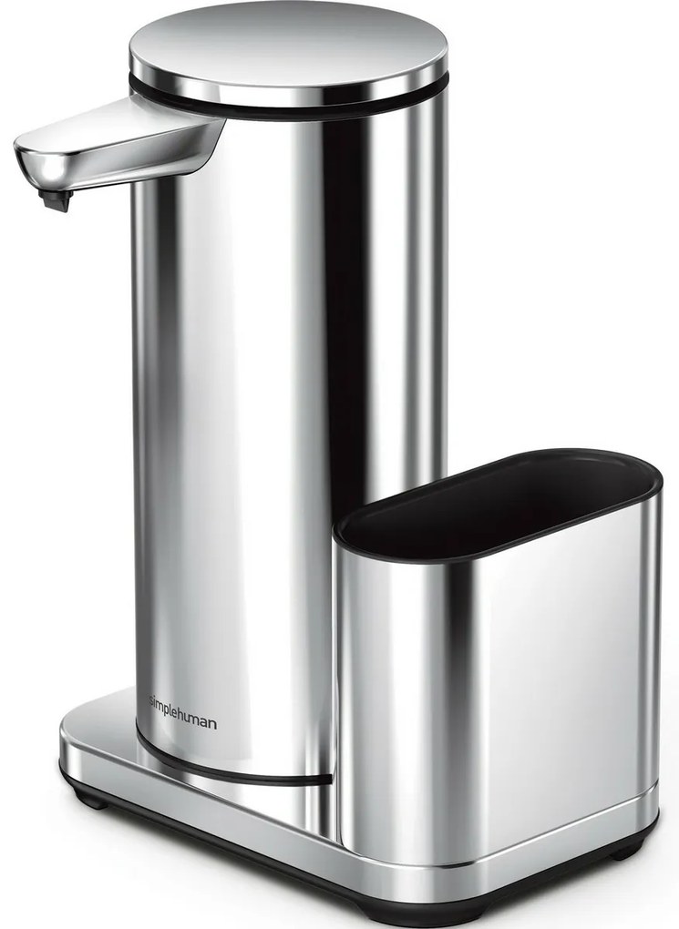 Simplehuman Bezdotykowy dozownik z uchwytem nagąbkę 414 ml, stal nierdzewna błyszcząca