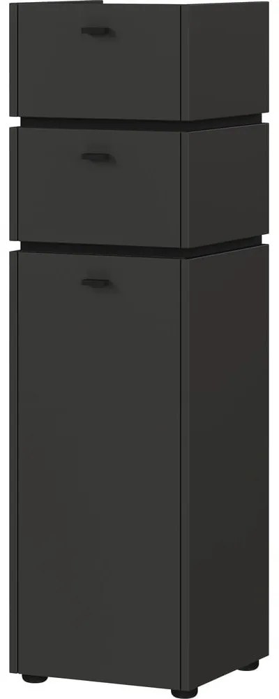 Antracytowa wysoka szafka łazienkowa 34x117 cm Modesto – Germania