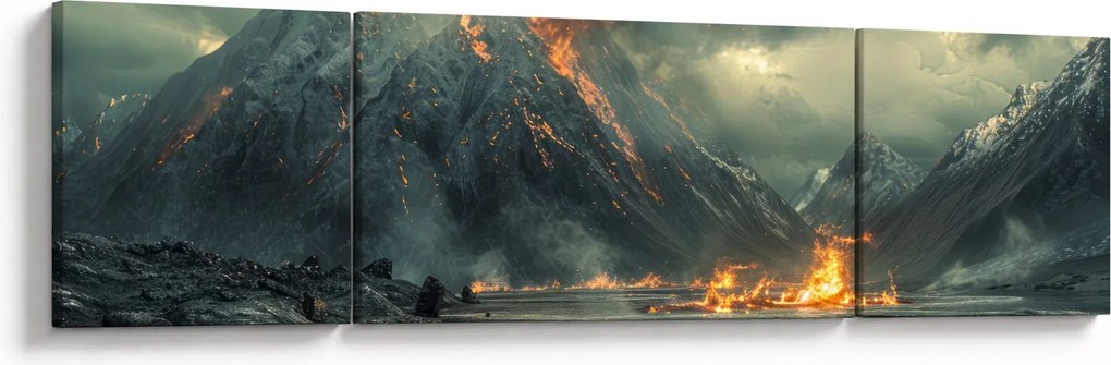 Obraz - Erupcja wulkanu (170x50 cm)