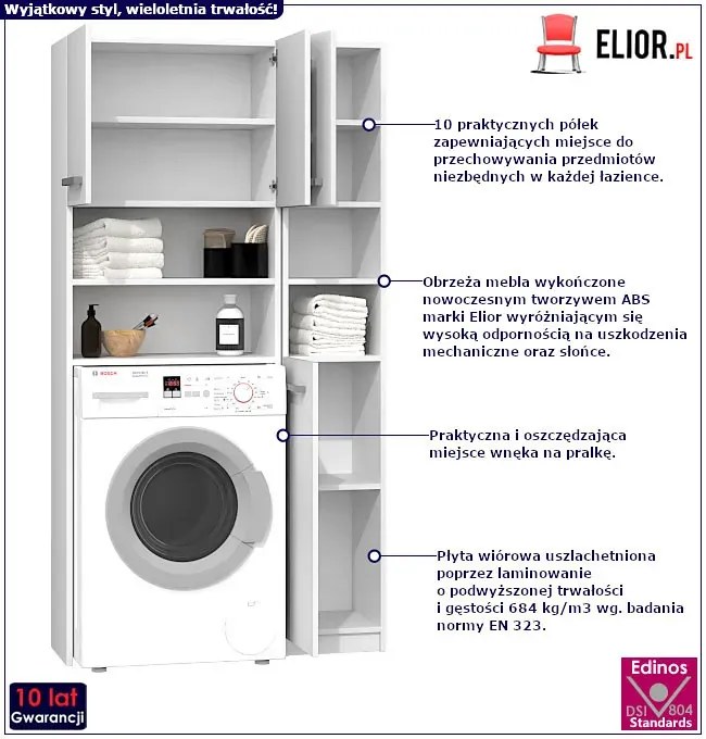 Zestaw białych mebli łazienkowych F1-E51