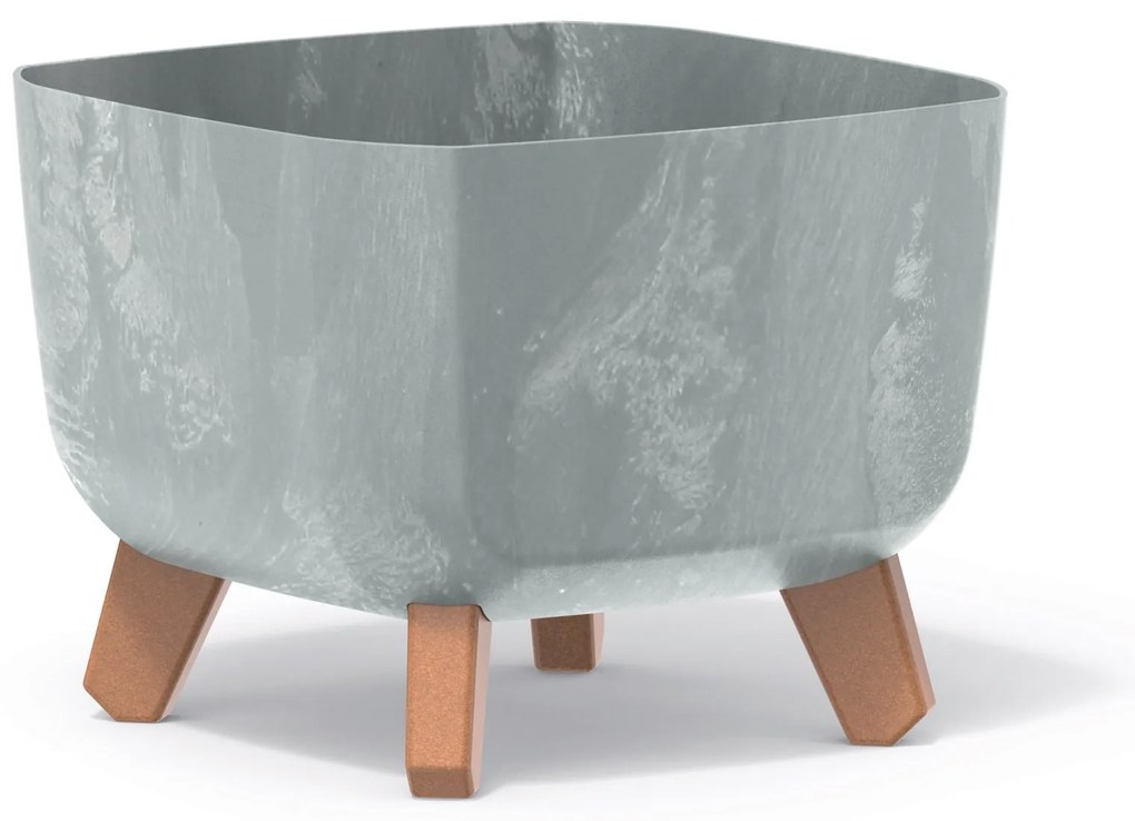 Donica ogrodowa kwadratowa Gracia Square Beton Effect 24 x 24 x 19 cm beton PROSPERPLAST
