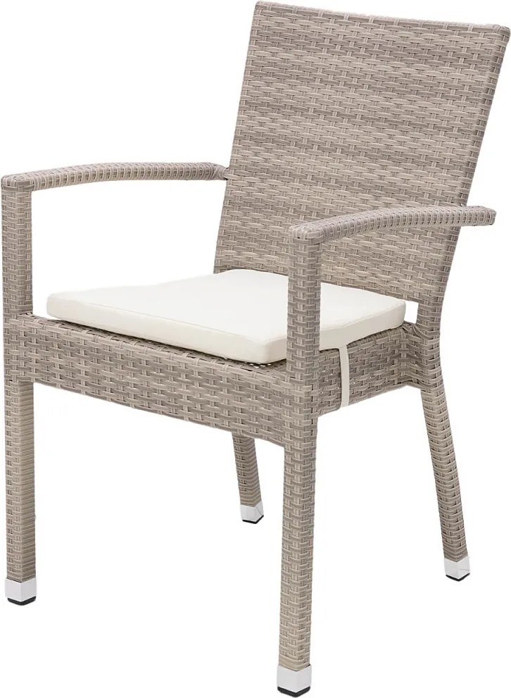 Zestaw ogrodowy z rattanu NAPOLI II. 1 + 4 (szaro-beżowy)