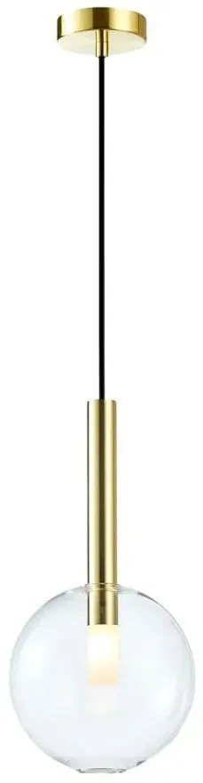 Złota lampa wisząca ze szklanym kloszem - K575- Z9-S09