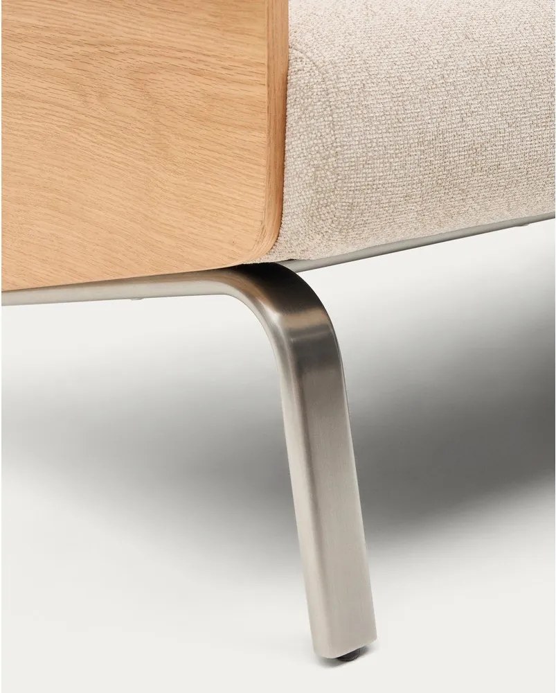 Beżowa sofa z tkaniny szenilowej 165 cm Amsen – Kave Home