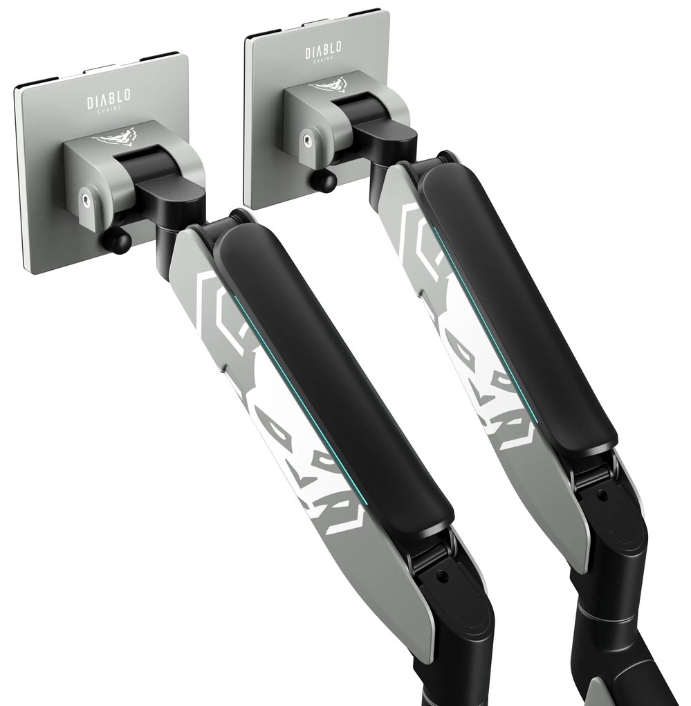 Podwójny uchwyt na monitory 49 cali, szaro-czarny RGB X-Arm Dual