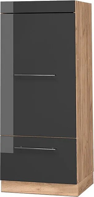 Szafka do mikrofalówki antracyt wysoki połysk 60x58.1x153.6 fame-line