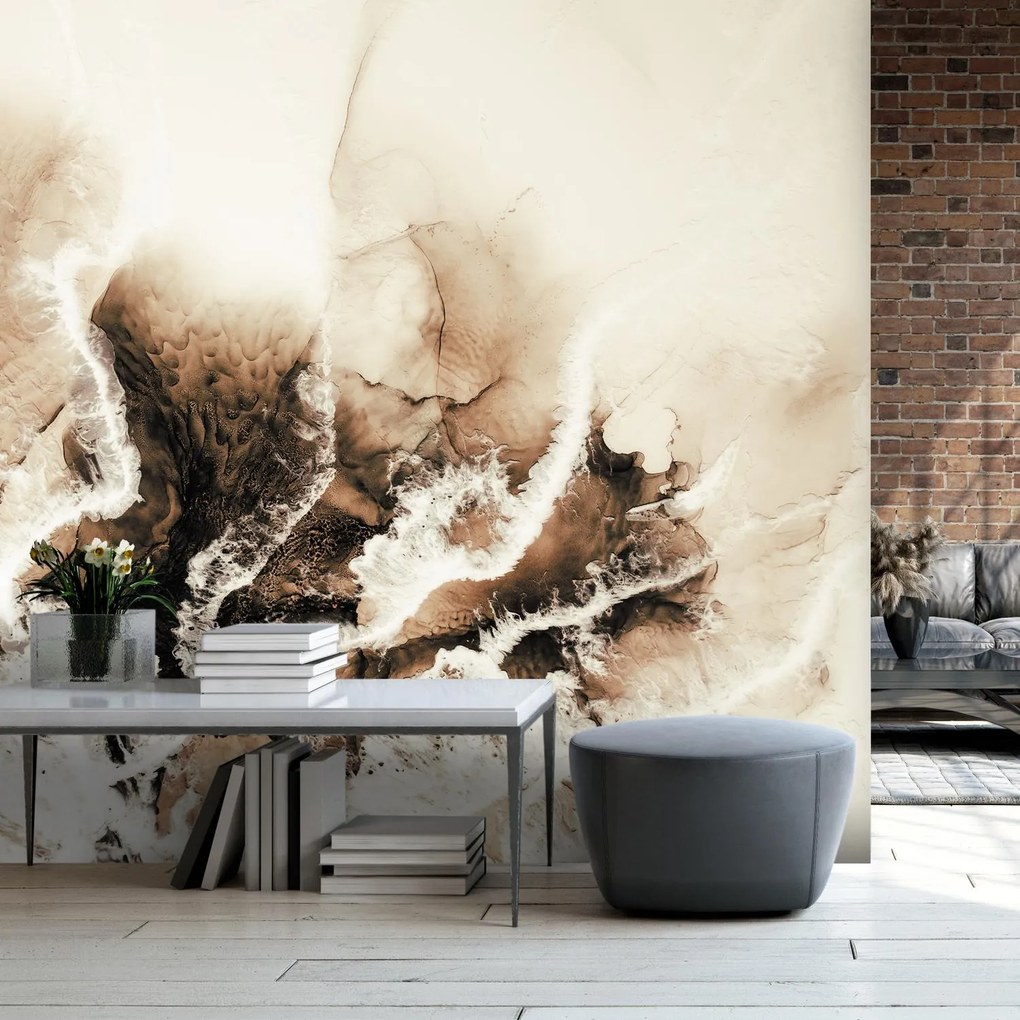 Fototapeta - Abstrakcyjny wzór, brązowa (196x136 cm)