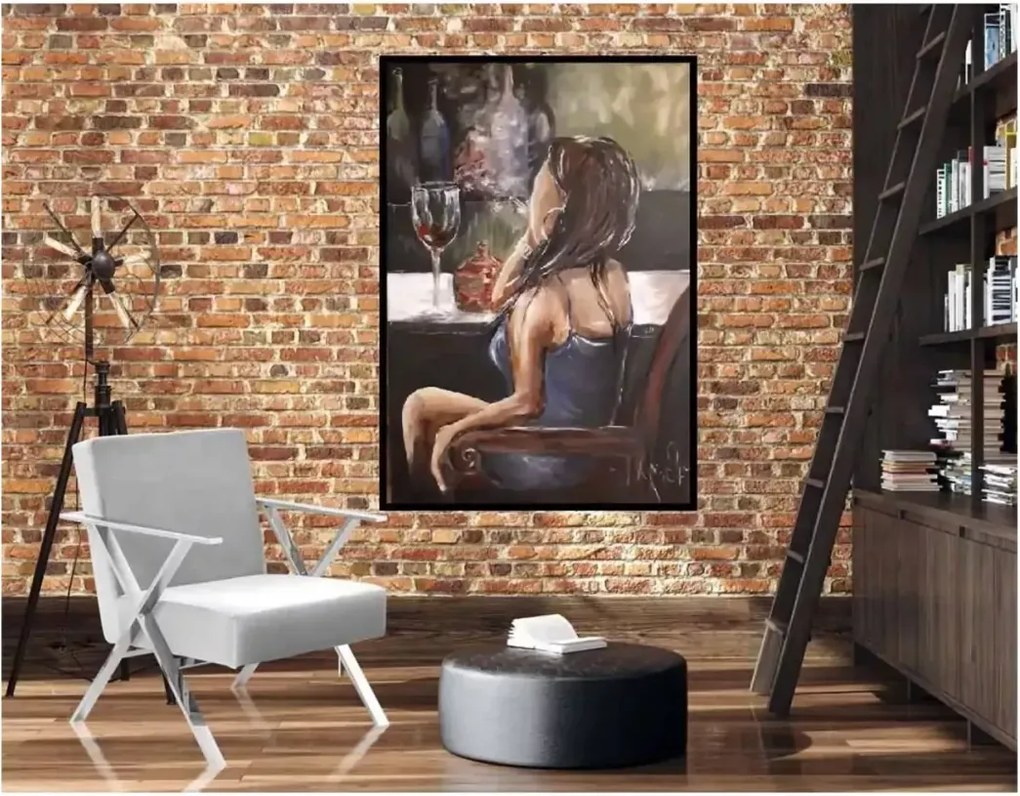 Obraz olejny W oczekiwaniu na... 50x70 cm