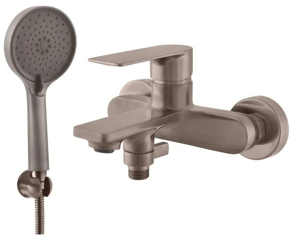 RAV Slezák NL154.5/1MGK - Zestaw wannowy z baterią NIL, szczotkowany szary